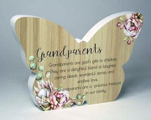 Butterfly Plaque - Grandparents