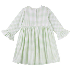 ISLA GINGHAM L/S DRESS - SAGE