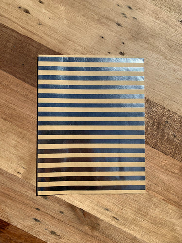 Wrapping Paper - Foil Silver Stripe ( E1298)