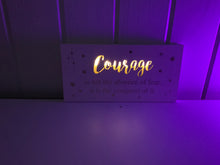 Load image into Gallery viewer, LED Sentiment Block - Courage