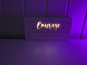 LED Sentiment Block - Courage