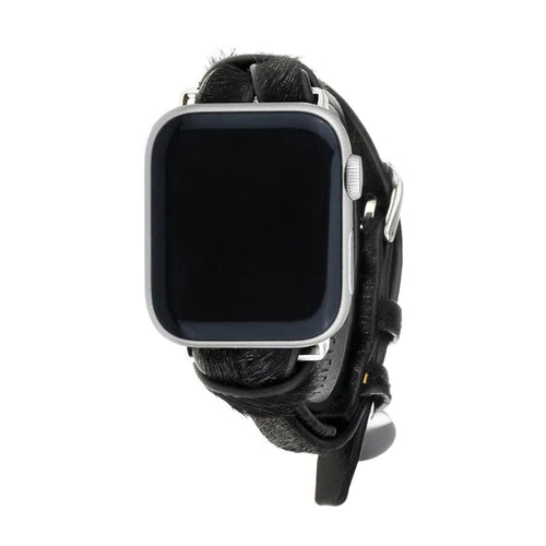 Apple Watch Band Textured Black Leather