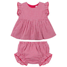 Load image into Gallery viewer, GIGI GINGHAM DRESS &amp; BLOOMER SET - RED