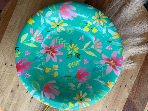 Mango Wood Floral Bowl