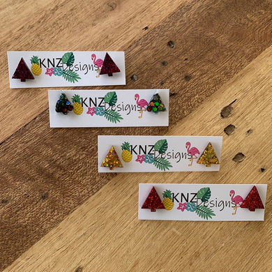 KNZ DESIGNS X-MAS TREE STUDS