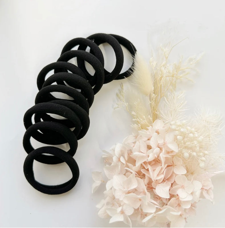 Metal Free Hair ties 4.5cm - Black