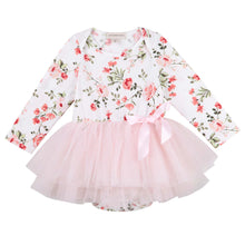 Load image into Gallery viewer, Penny Floral L/S Melody Tutu Romper - Pink
