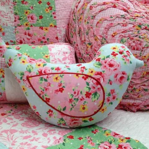 Alice Bird Cushion Nursery Kids Room Decor