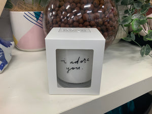 I ADORE YOU - LARGE CANDLE GIFT BOXED