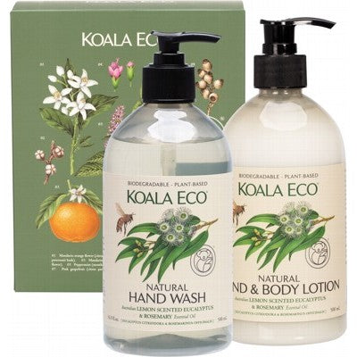KOALA ECO Hand Wash & Body Lotion Gift Pack - Lemon Scented  Eucalyptus & Rosemary
