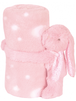 Pink Bunny With Blanket