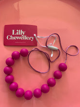 Load image into Gallery viewer, Lilly Chewellery Teething Necklace - Short Magenta
