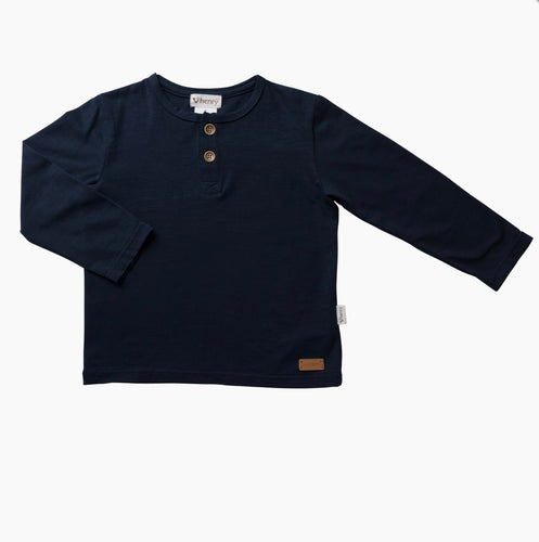 LOVE HENRY - BOYS BASIC HANLEY TEE NAVY