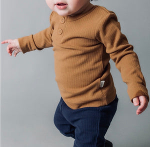 LOVE HENRY - BASIC RIB TEE BRONZE