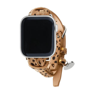 Apple Watch Band Textured Leopard Leather