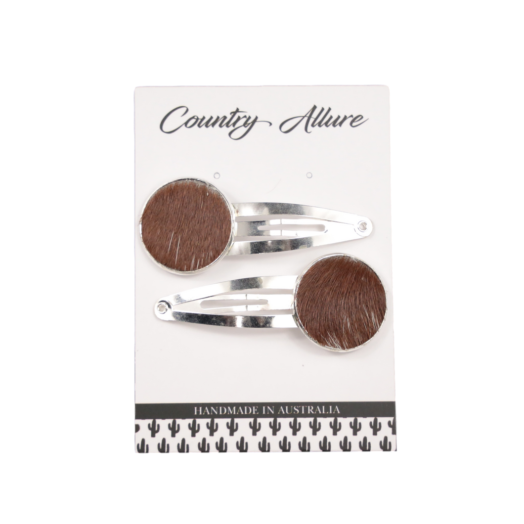 Country Allure - Double Cowhide Hair Clip 007