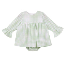 Load image into Gallery viewer, ISLA GINGHAM L/S ROMPER - SAGE