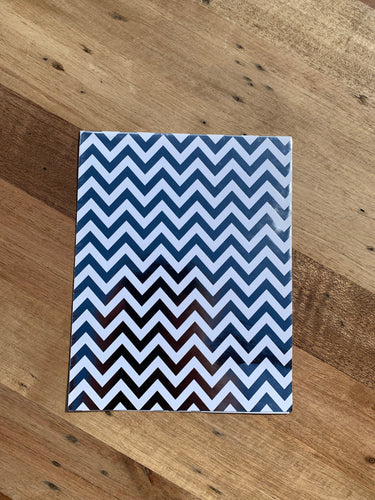 Wrapping Paper - Zig Zag White & Silver (E1315)